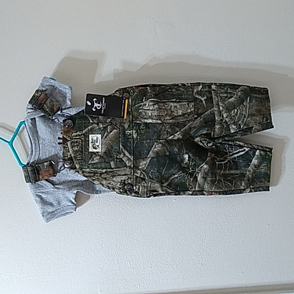 Bass Pro Shops Infant Camouflage Bib Overalls Onesie Set